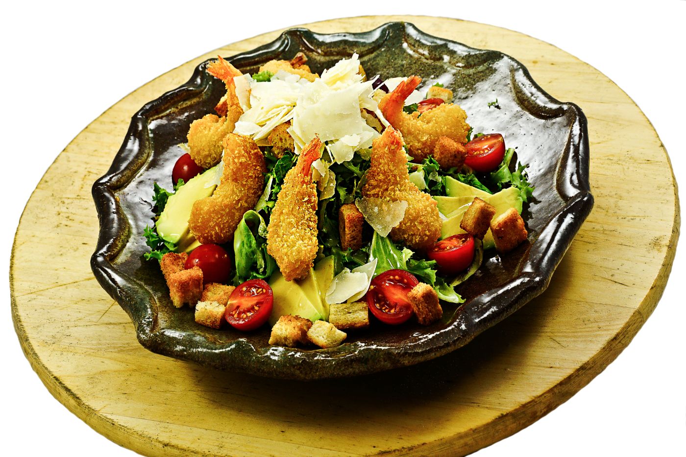 Salata caesar cu creveti in panko Pizza Bon Appetit